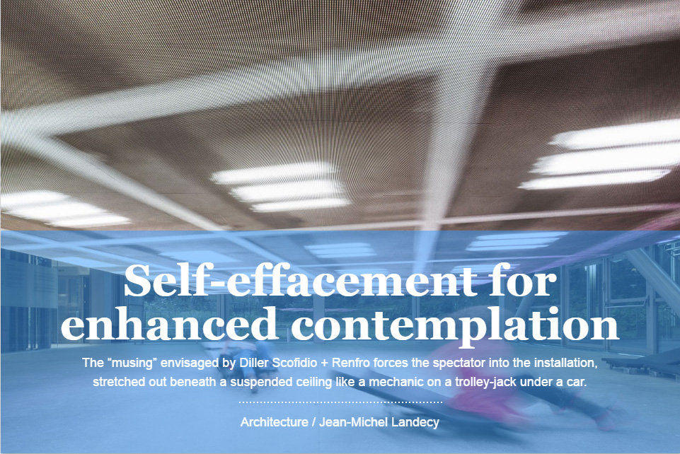  Self-effacement for enhanced contemplation<br />
- Fondation Cartier, Paris -